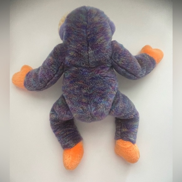 14” Ty Orangutan Beanie Buddy /Purple Orange Yellow in Colour - Picture 4 of 8